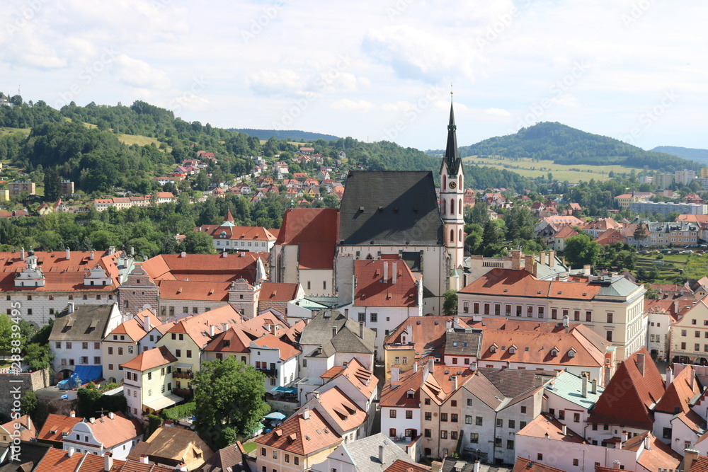 view of old town of Czechy Krumlov