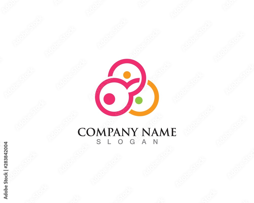 People community logo and vector template design People community logo and vector template design