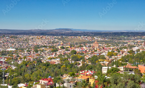 Panoramic view of San Miguel de Allende from a city lookout