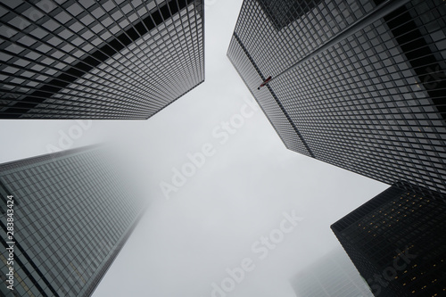 Scenic Toronto financial district skyline in city downtown