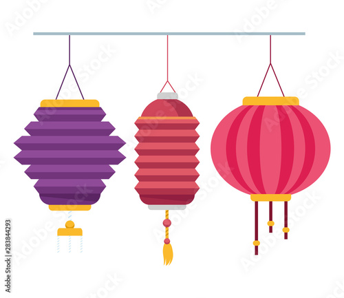 Chinese paper lantern hanging lights