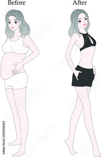 女性のダイエットビフォーアフター Stock Vector Adobe Stock 女性のダイエットビフォーアフター Stock Vector Adobe Stock