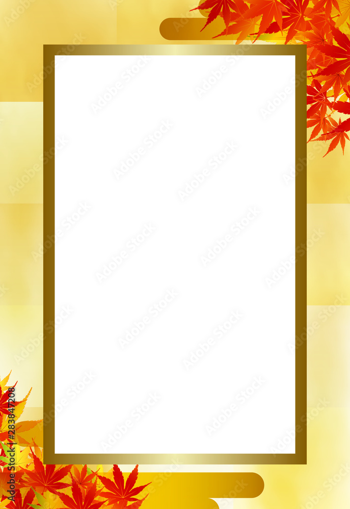 Obraz premium もみじのフレーム