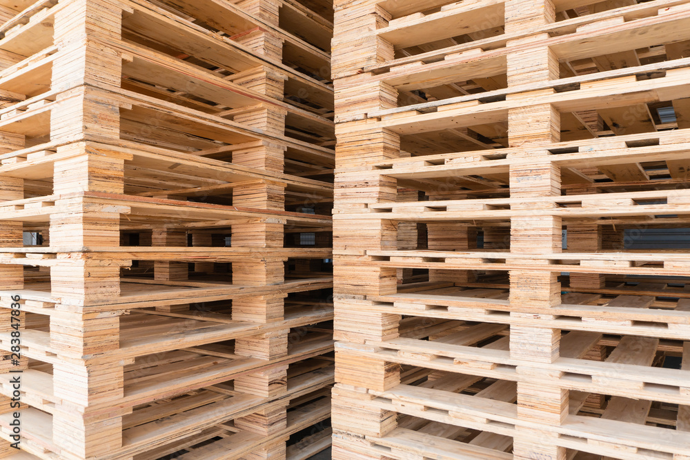 stack of wooden pallets