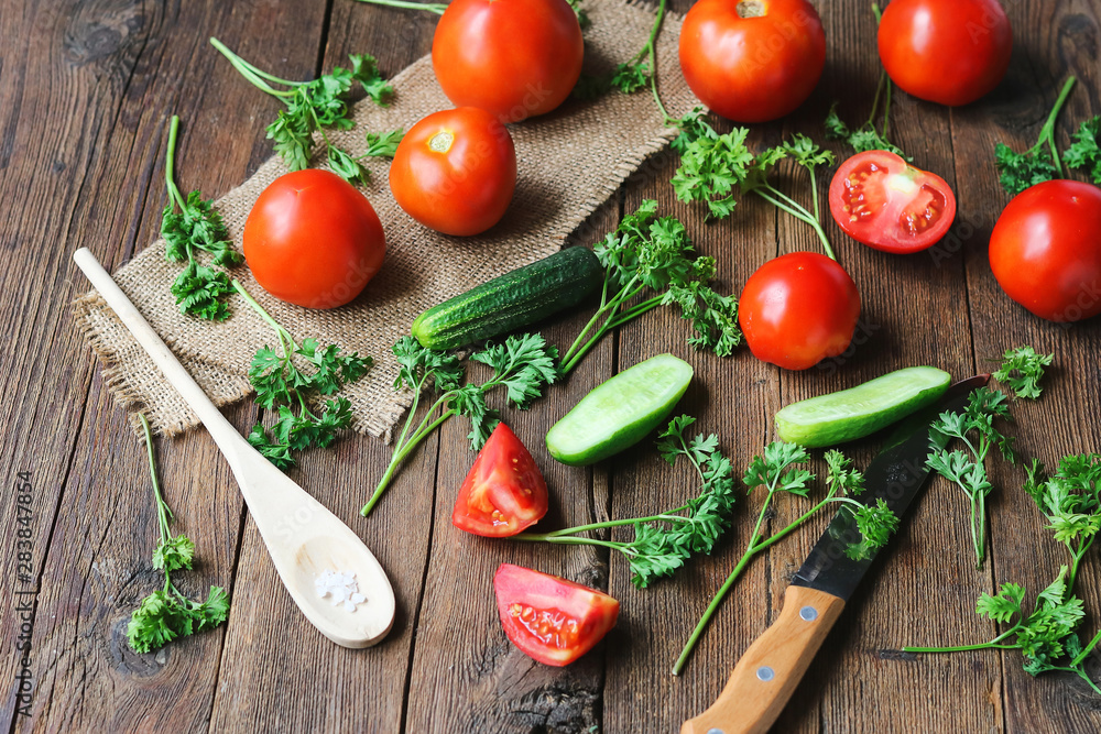 ripe vegetables on a wooden table ripe vegetables on a wooden table