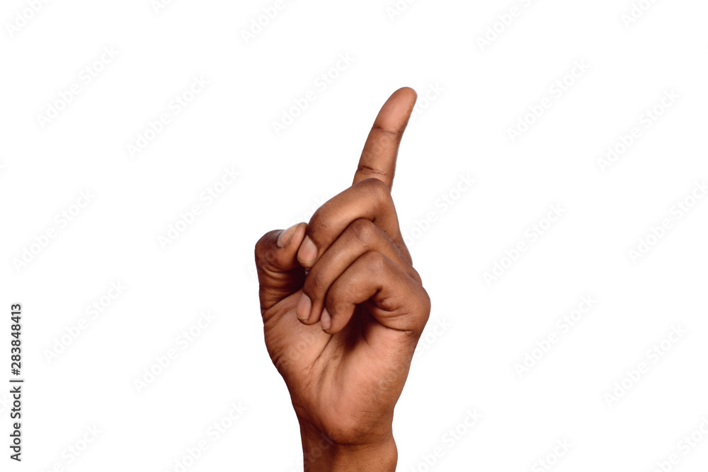 Black hand pointing up. Black hand pointing up.