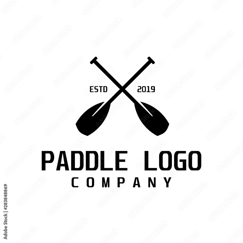 Paddle retro logo design inspiration - obrazy, fototapety, plakaty 