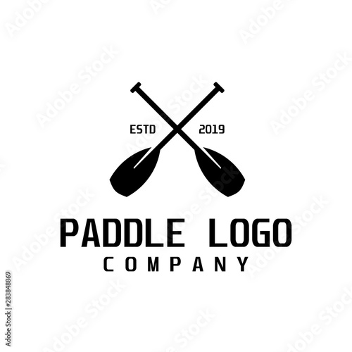 Fotografia Paddle retro logo design inspiration