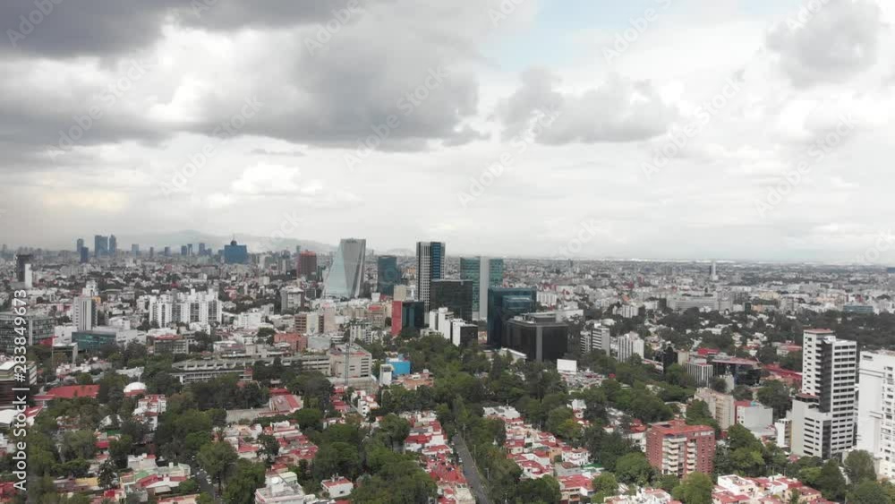 Aerial Panoramic View of Mexico City on a cloudy day. Aerial Panoramic View of Mexico City on a cloudy day.