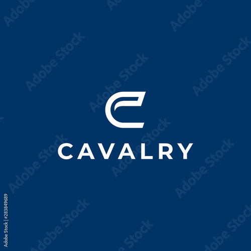 Illustration Logo inspiration for letter C cavalry logo design