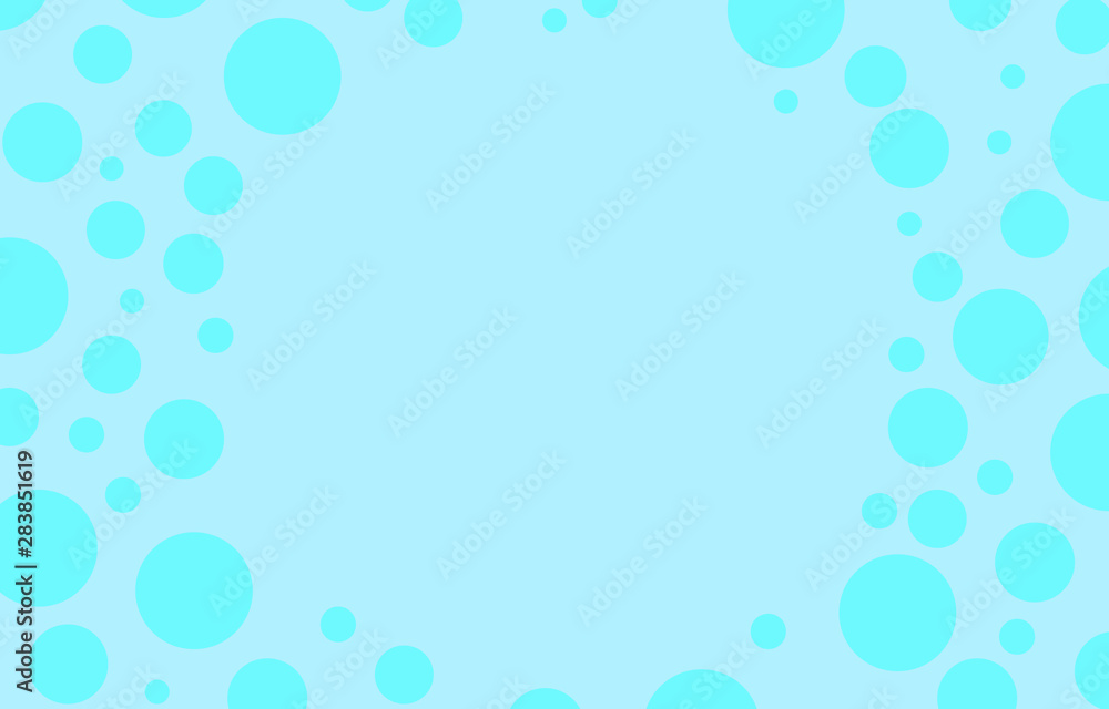 The blue circle spread at the edge. Vector abstract background