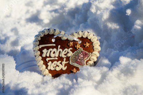 Lebkuchenherz für Weihnachten photo