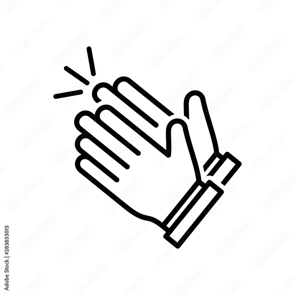 Obraz premium Clapping hand icon vector eps 10 design template