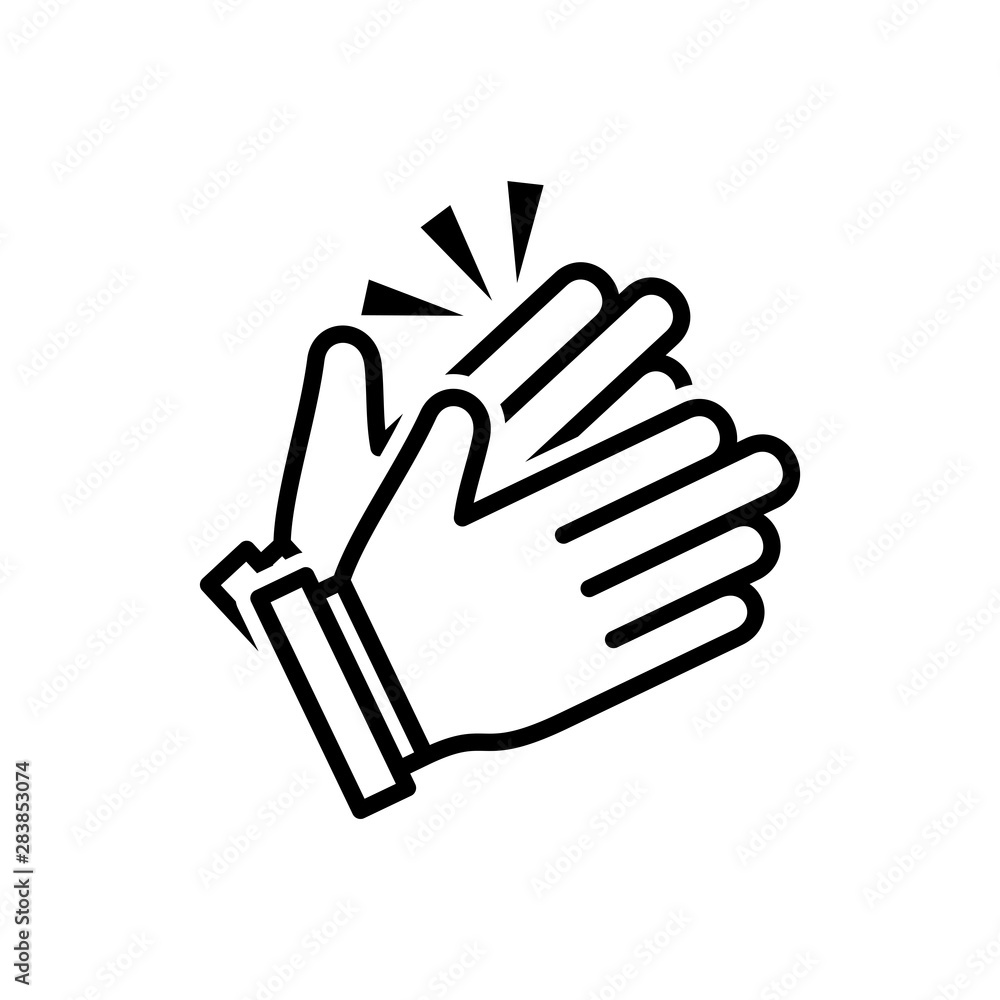 Obraz premium Clapping hand icon vector eps 10 design template