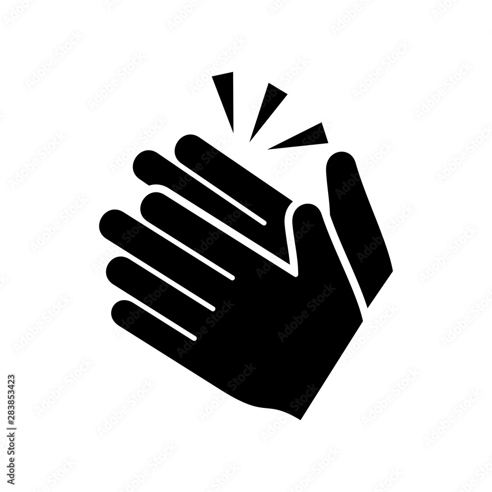 Obraz premium Clapping hand icon vector eps 10 design template