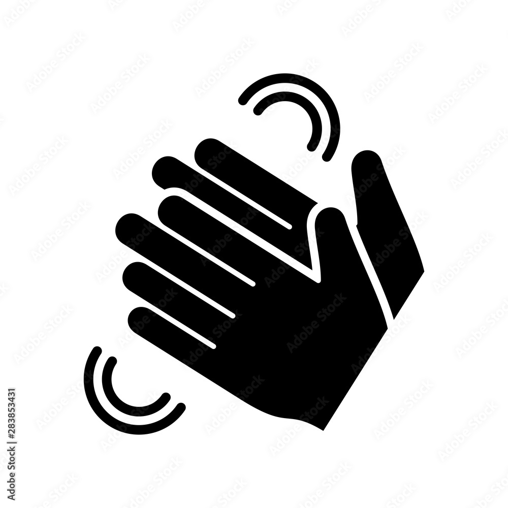 Fototapeta premium Clapping hand icon vector eps 10 design template