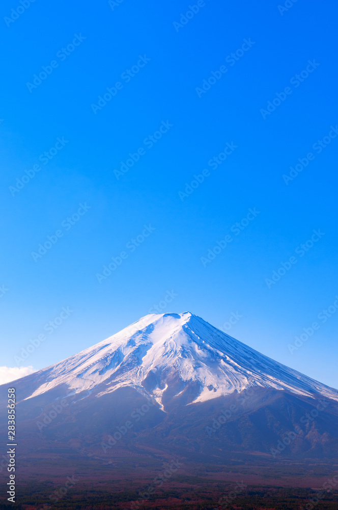 Snow covered Mount Fuji and blue sky autumn view from Chureito Pagoda park in Shimoyoshida - Fujiyoshida Snow covered Mount Fuji and blue sky autumn view from Chureito Pagoda park in Shimoyoshida - Fujiyoshida