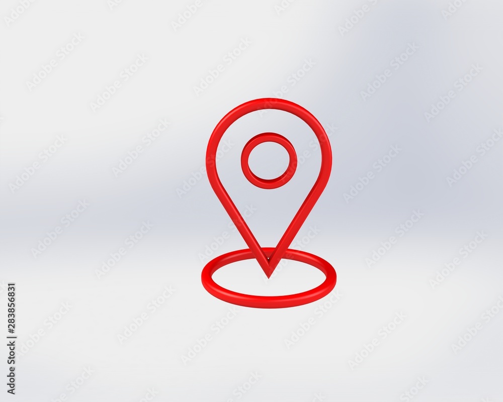 LOCATION pin glossy red arrow. The concept of tagging a sign landmark needle tip to create a route search. Isolated on white background 3D rendering 3D. – Illustration LOCATION pin glossy red arrow. The concept of tagging a sign landmark needle tip to create a route search. Isolated on white background 3D rendering 3D. – Illustration