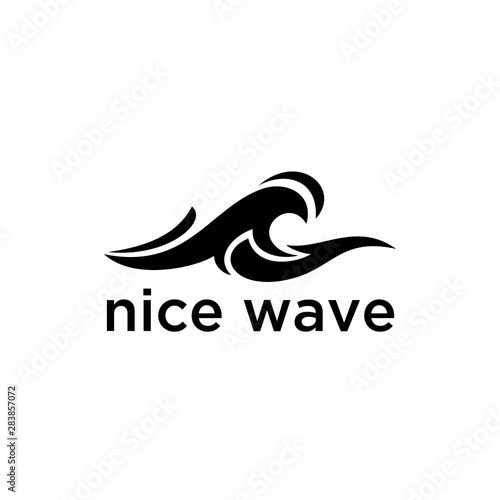 Illustration abstract Logo for beauty waves sea inspiration sign design