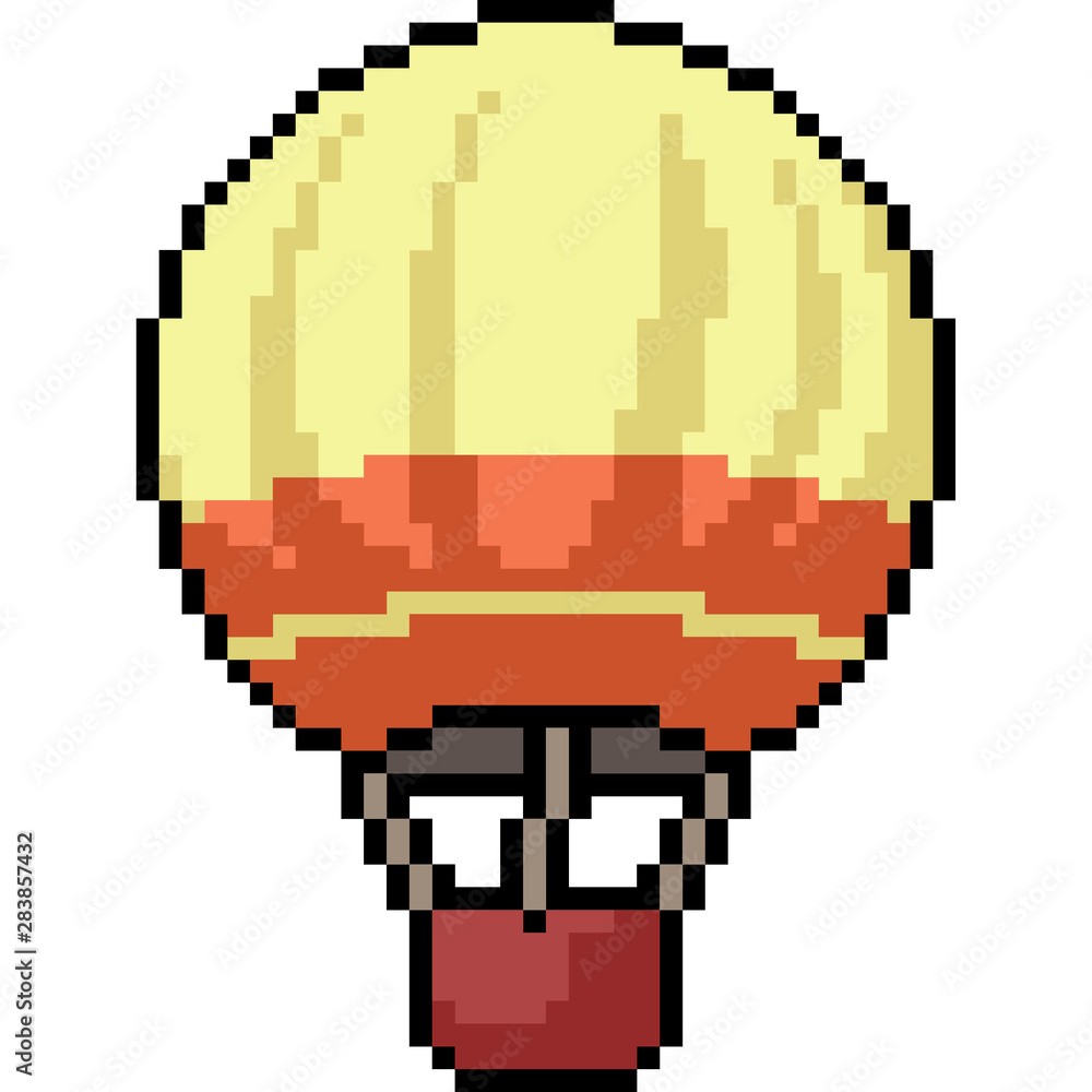 Obraz premium vector pixel art balloon