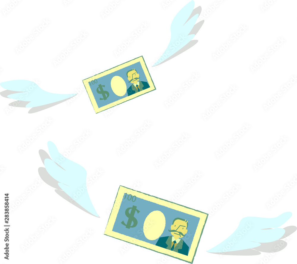 飛んでいくお金 外貨 Stock Illustration Adobe Stock 飛んでいくお金 外貨 Stock Illustration Adobe Stock