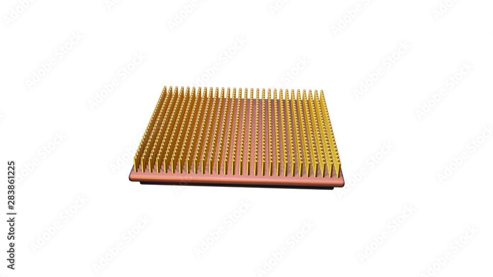 CPU Computer Chip 3D Animation . Seamless looping 3d rendering CPU Computer Chip 3D Animation . Seamless looping 3d rendering