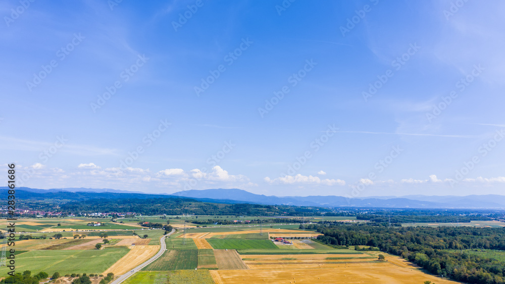 aerial view of Kaiserstuhl area south Germany