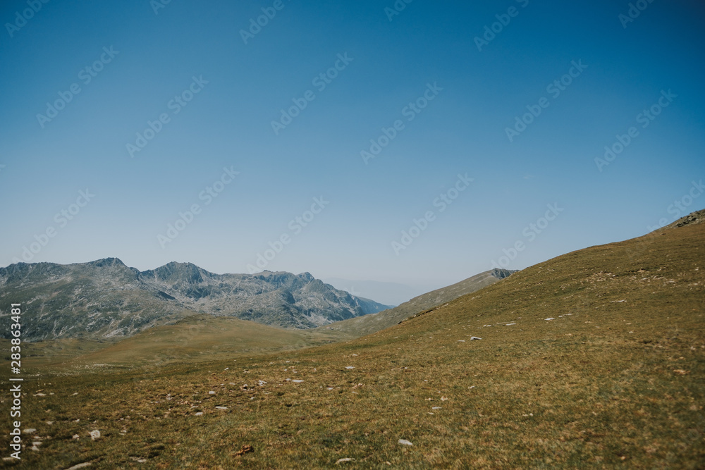 Fototapeta premium landscape with mountains and blue sky