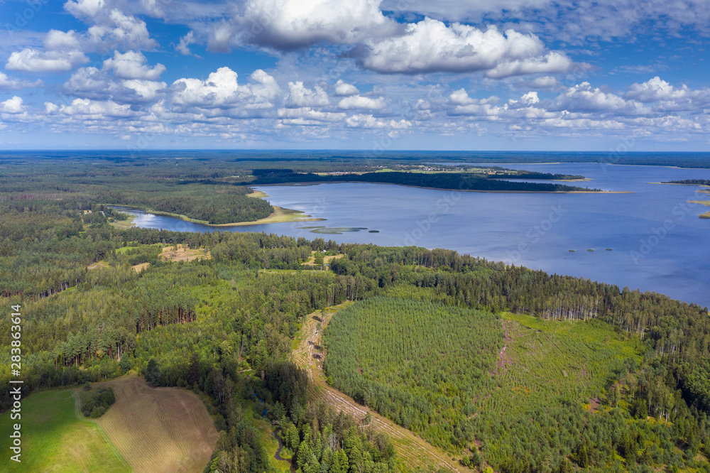 Usma lake in western Latvia. Usma lake in western Latvia.