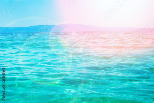 beautiful sea on nature background in greece background