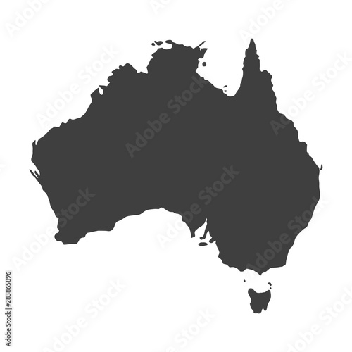 map of australia on white background