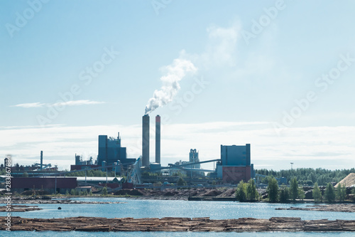 Lappeenranta, Finland - August 7, 2019: Upm factory in Lappeenranta, Finland © Elena Noeva