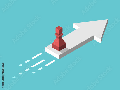 Pawn flying on arrow
