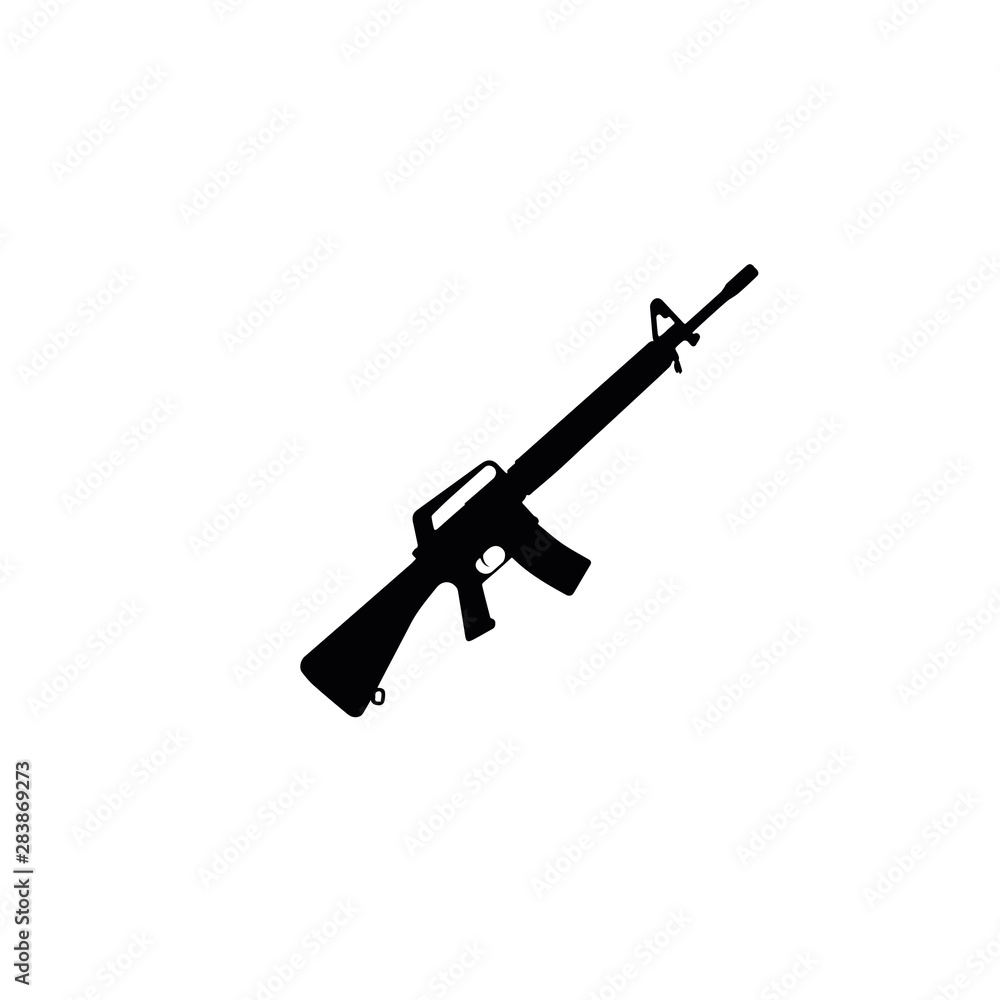 assault rifle. flat vector illustration assault rifle. flat vector illustration