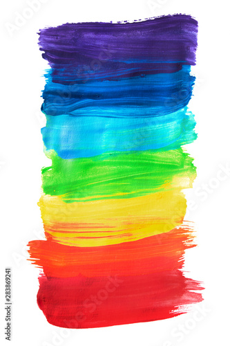 Rainbow colored painting isolated