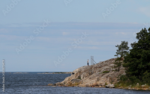 A high cliff in an island by the Bothnian sea