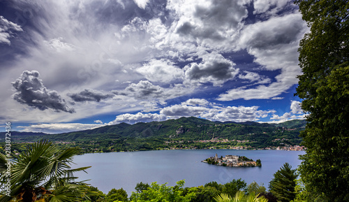 Lake Orta in Orta san Giulio, italy