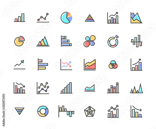 Business Graph Filled Outli...