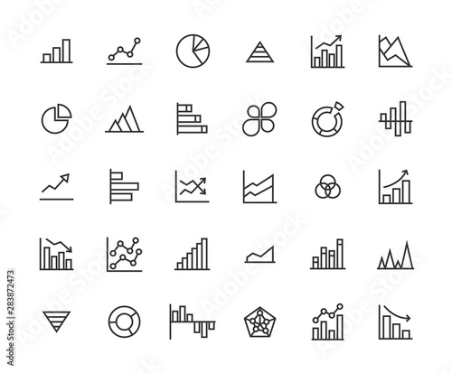 Business Graph Outline Icon...