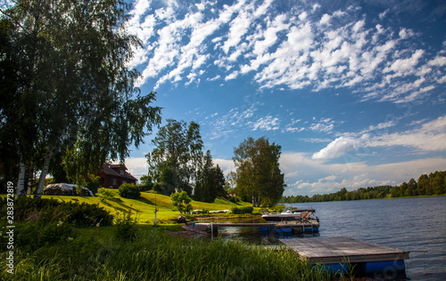 Dalalven River Bank,Sweden photo