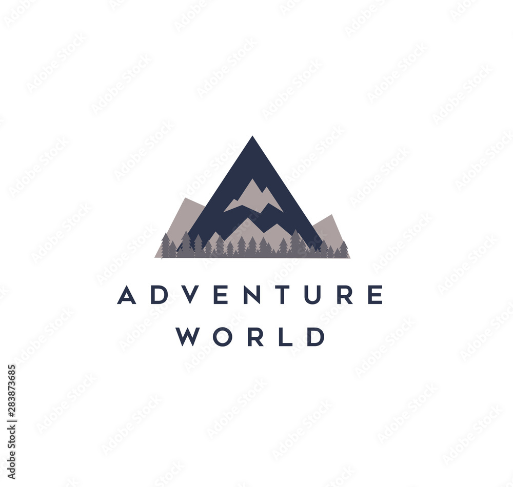 mountain adventure logo vector illustration