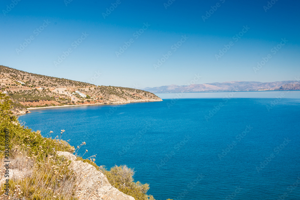 Greek sea coastline, seascape