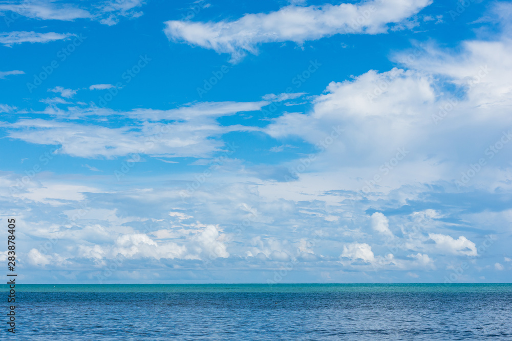 Blue sky and sea water