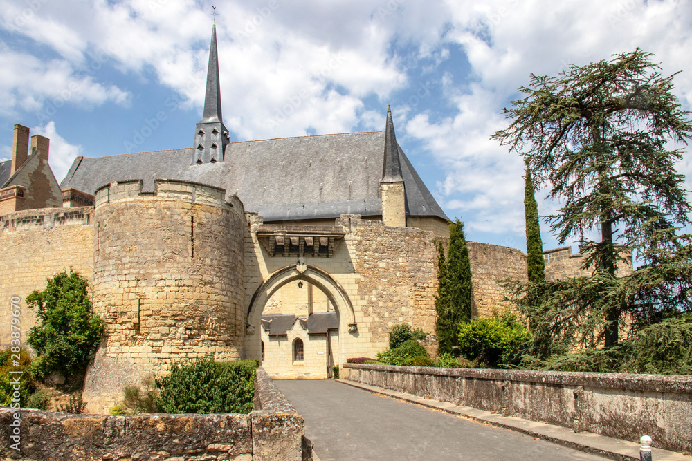 Fototapeta premium Montreuil-Bellay. Le château. Maine-et-Loire. Pays de Loire