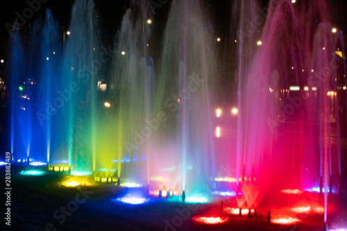 fountain at night from Ibiza