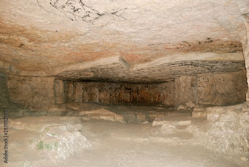 Drawing on Zedekiah's Cave (Solomon's Quarries) photo