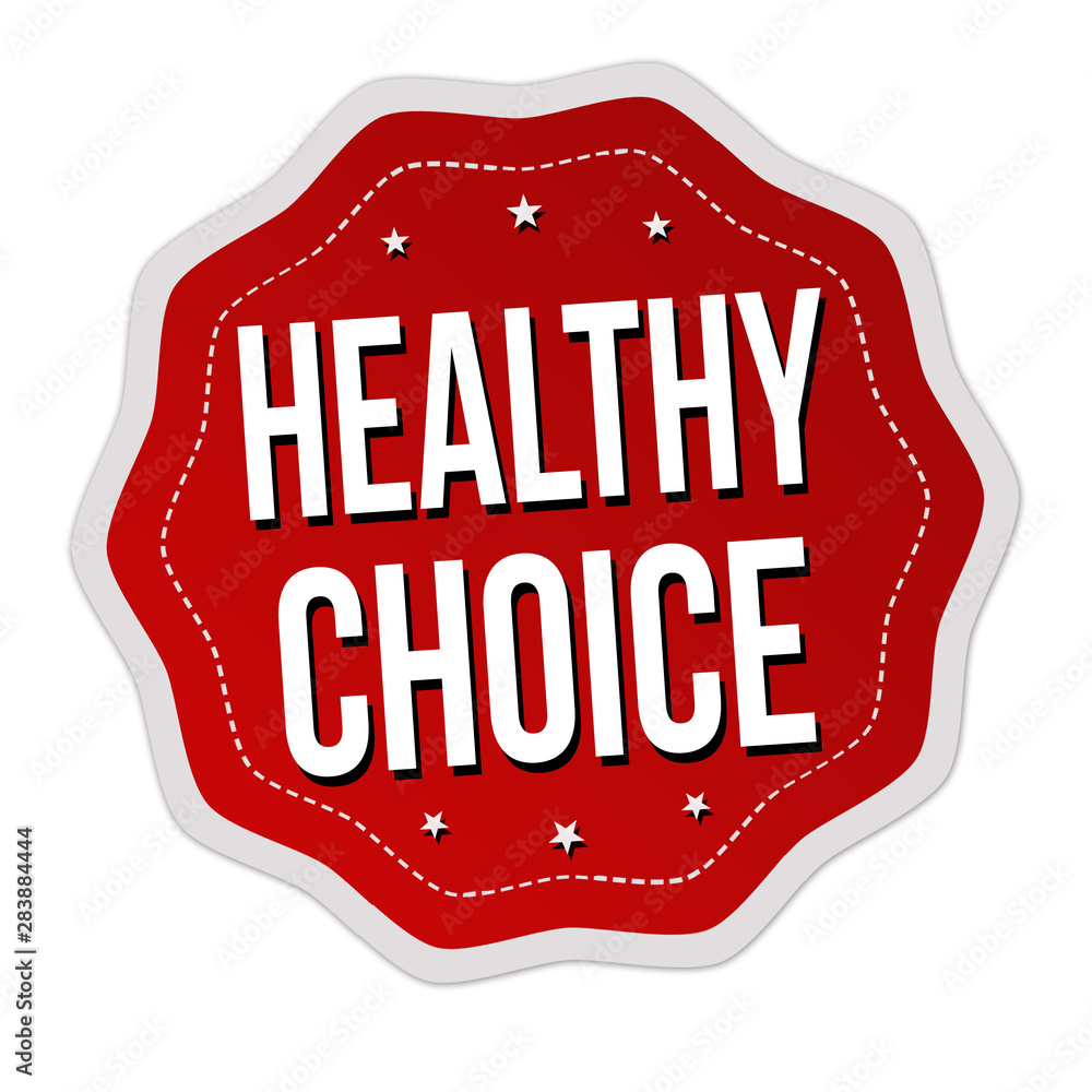 Healthy choice label or sticker Healthy choice label or sticker