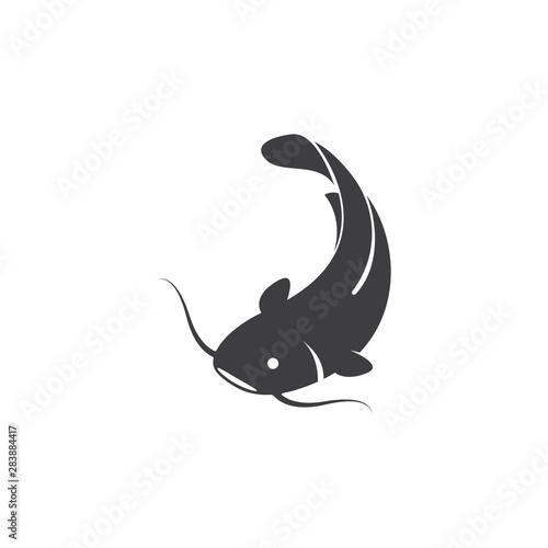 Catfish logo template vector icon illustration design 