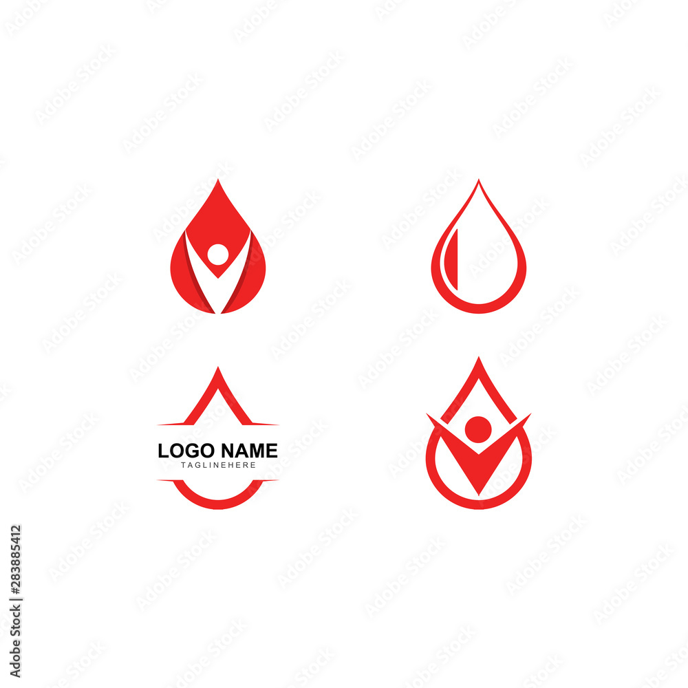 Blood Logo vector icon illustration design Blood Logo vector icon illustration design
