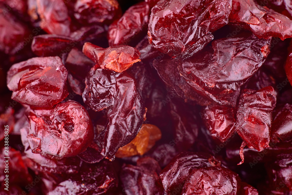Dried cranberries background texture, copy space, close up. Top view, flat lay Dried cranberries background texture, copy space, close up. Top view, flat lay